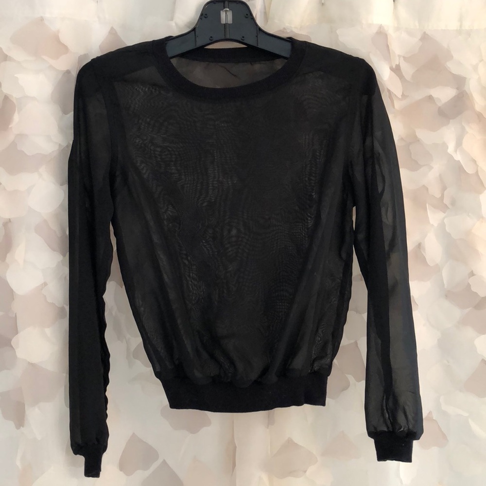 Black mesh long sleeve